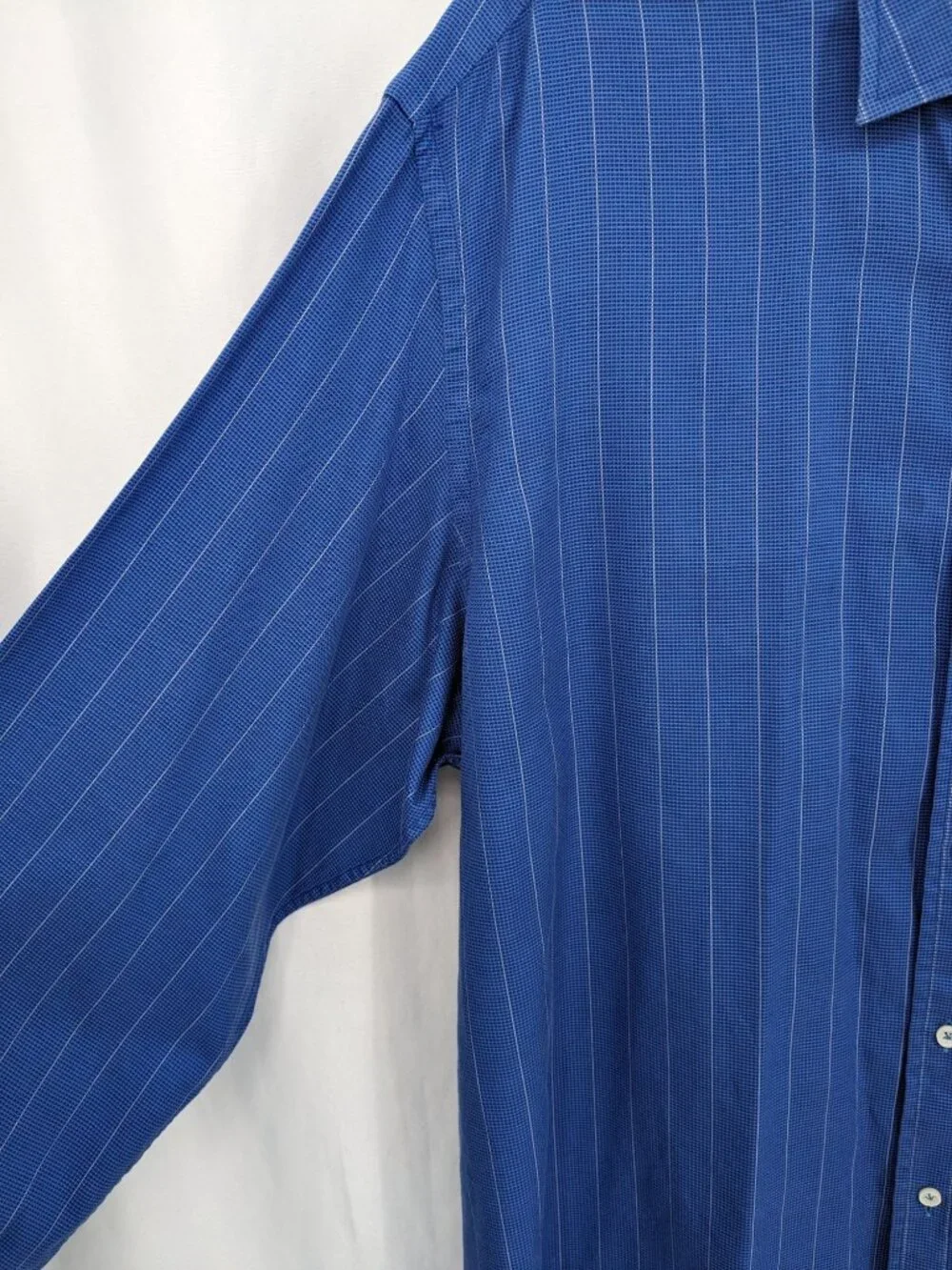 Truzzi Milano Pinstripe Dress Shirt Button‎ Up Old Money Italy Long Sleeve 16/48